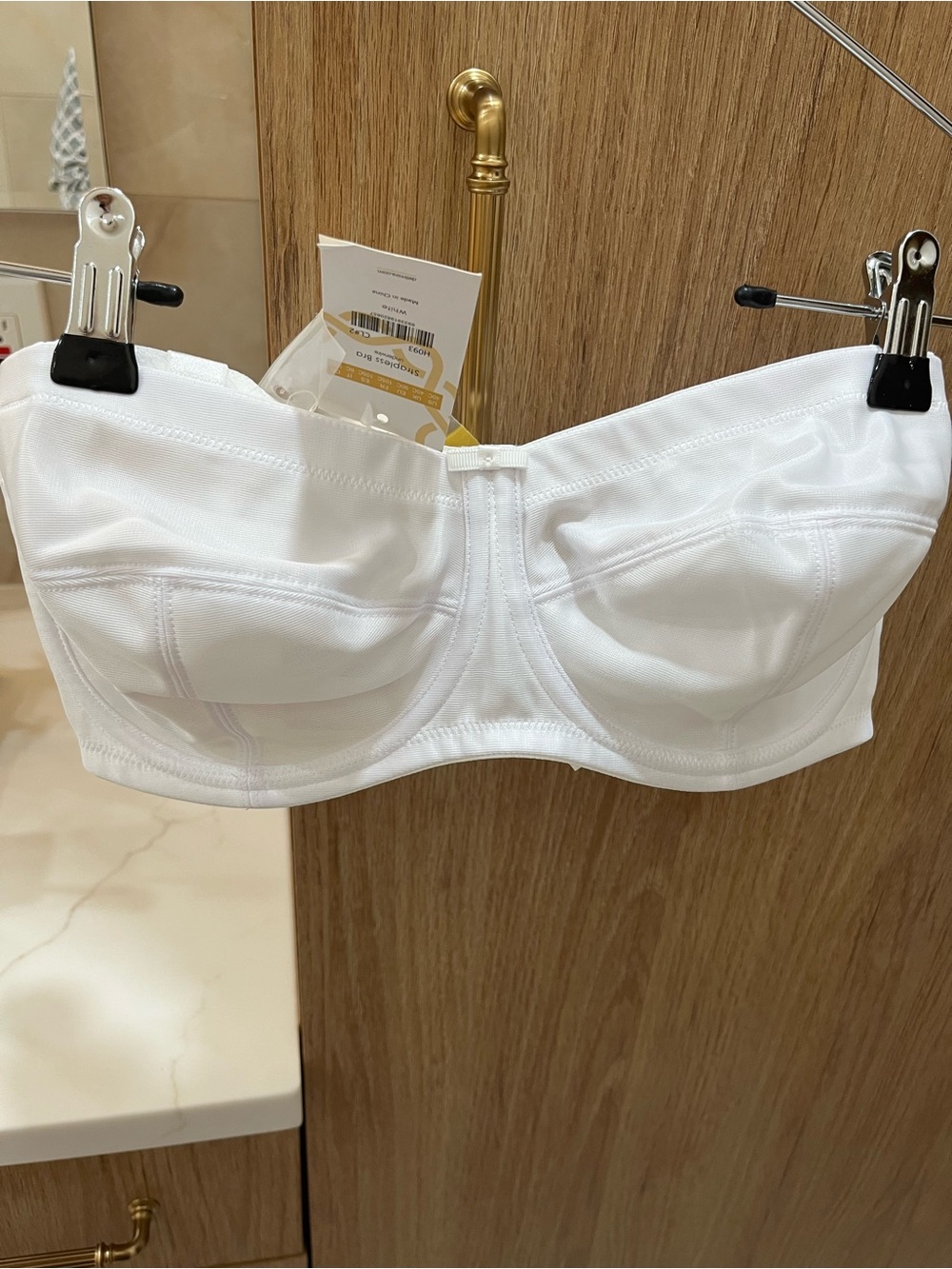NWT Delmira White Strapless Underwire Bra 40C with Detachable Straps